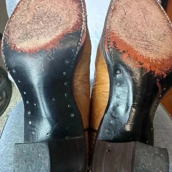 🔥 Host Pick🔥Justin Lizard Leather Cowboy Boots Style 9072 size 5.5E - Picture 10 of 12